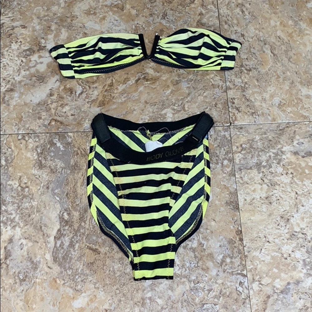 Stripped swim suit